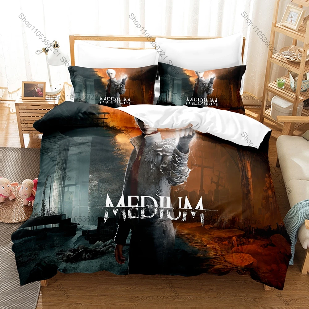 Cool Marianne Dual World Character Pattern 3 In 1 Bedding Set Quilt Cover With Two Pillowcases Unique Gamer Home Decoration