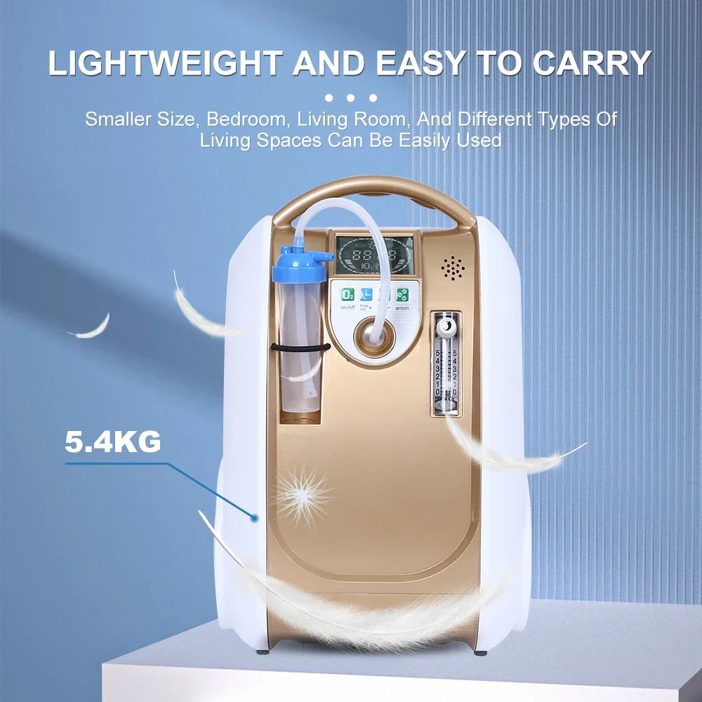 Resoxy 5L Portable Oxygen Machine Concentrator  Adjust Medical Oxygen Mini Concentrador De Oxigeno Portatol For Home Travel