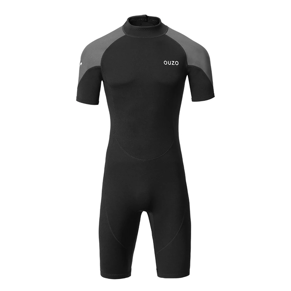 

2023 Shorty Wetsuit Men and Women, Neoprene Short Sleeves Wet Suits Back Zip 1.5mm Surf Suit Keep Warm In Cold Water