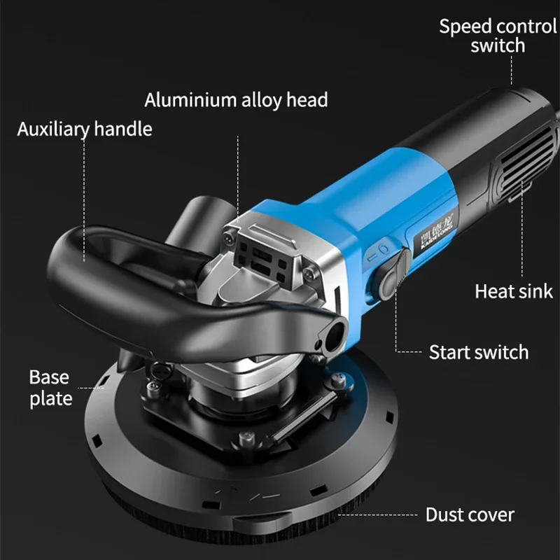 220 Volt Electric DIY Mini Polisher Metallic Paint Waxing Scratch Repair Dust Free Floor Polishing Leveling Glass