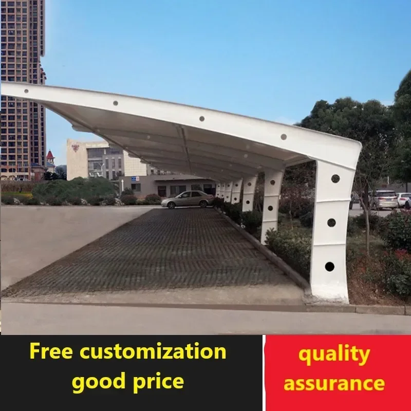 Parking space membrane structure steel frame carport landscape sunshade canopy electric car canopy