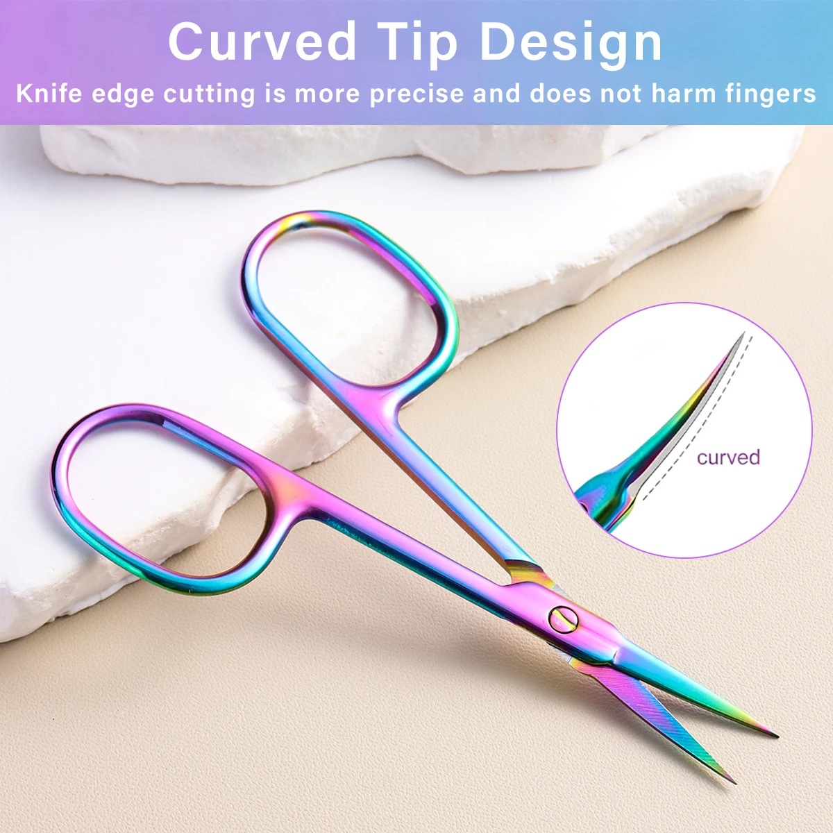 Rainbow Russian Cuticle Scisso - Nail Art Rainbow review and price
