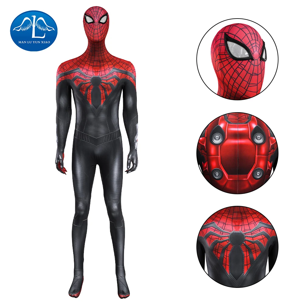 

Superior Spider Man Spidey Costume Cosplay Superhero Zentai Suits Bodysuits Jumpsuit Spandex Halloween Costume Spidey Adult