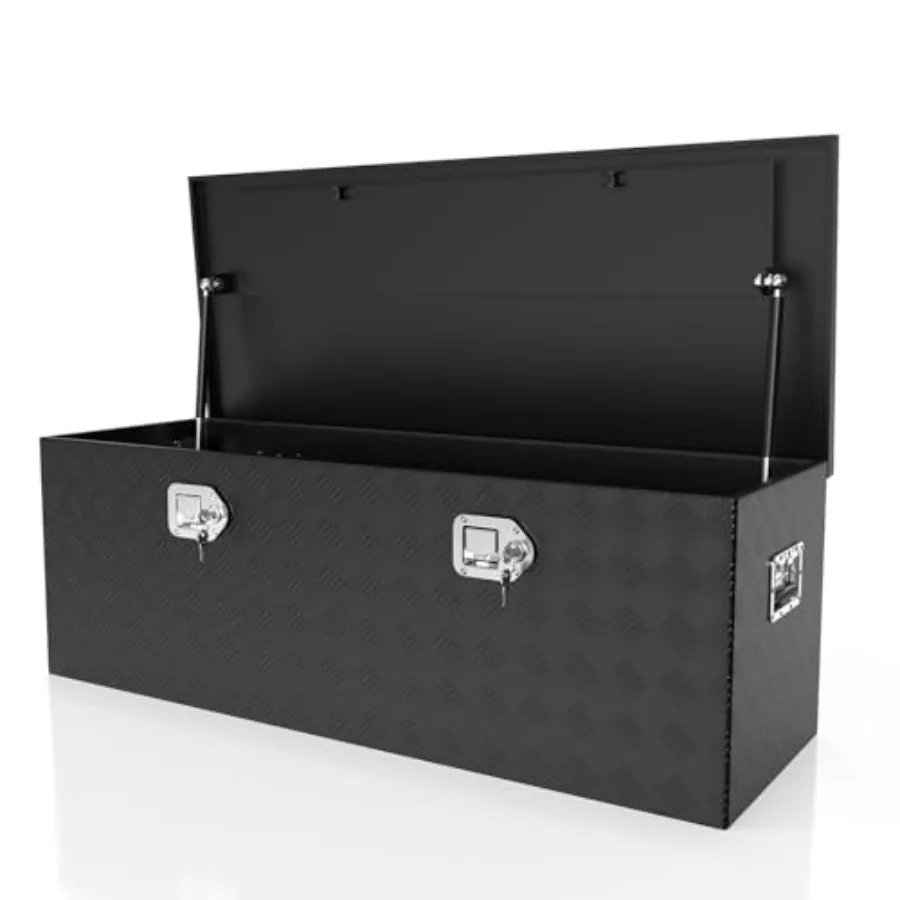 

48 inch Truck Tool Box for Pickup Truck Trailer UTV ATV Waterproof Aluminum Toolbox with Lock and Keys 48 X 19.5 X 17.5 inch Bl