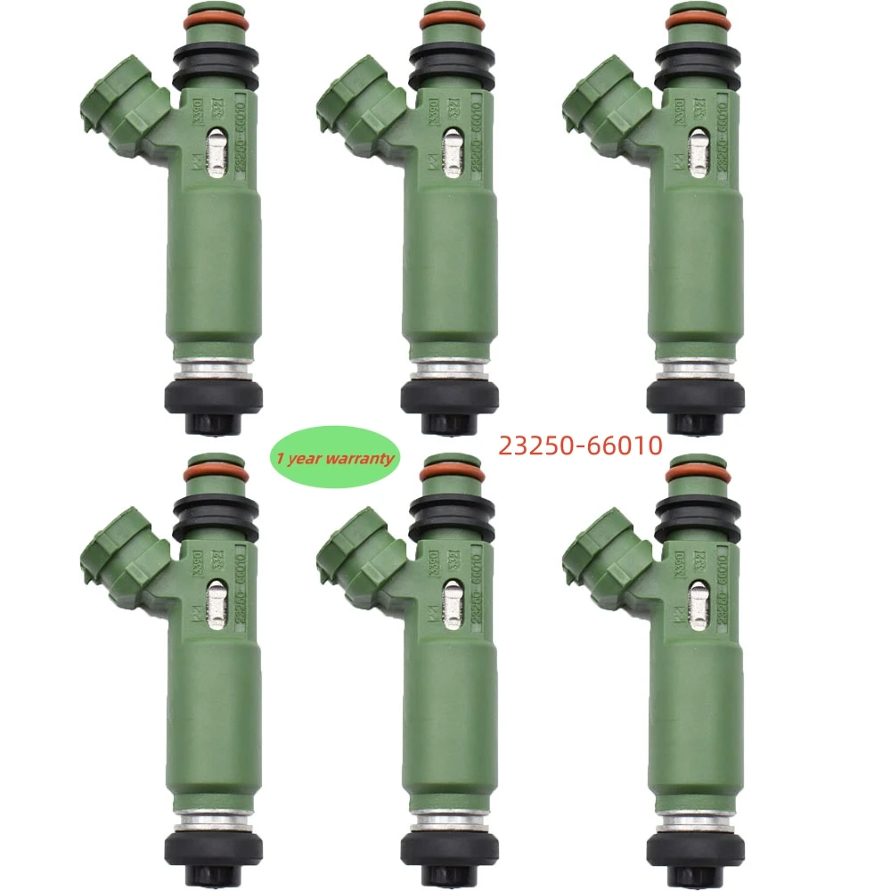 6pcs/lot 23250-66010 High quality car accessories For Toyota Land Cruiser 100 1999-2009 1FZFE 4.5L Fuel Injector 23209-66010