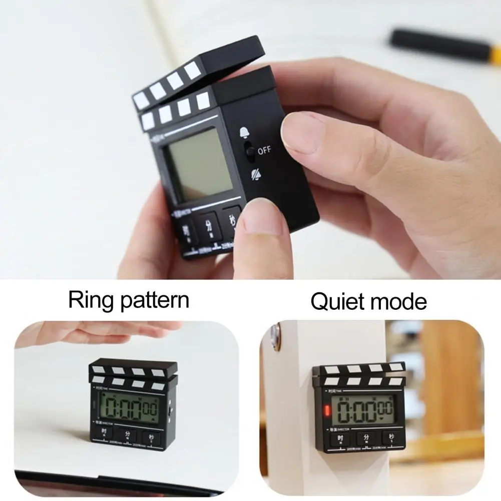 

Study Timer Kitchen Timer Magnetic Adsorption Digital Countdown Timer Convenient Retro Board Shape for Kitchen Classroom