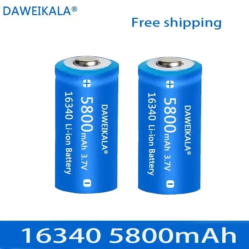 2022 Daweikala brand CR123A 3V lithium battery CR123 123A CR17345 16340 button battery, used for dry main battery camera flashli