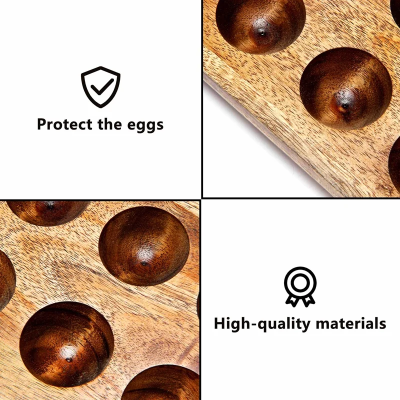 

Деревянный двухрядный ящик для хранения яиц в японском стиле с 12 отверстиями, домашний органайзер, стойка для яиц, кухонный декор, аксессуары-A13G