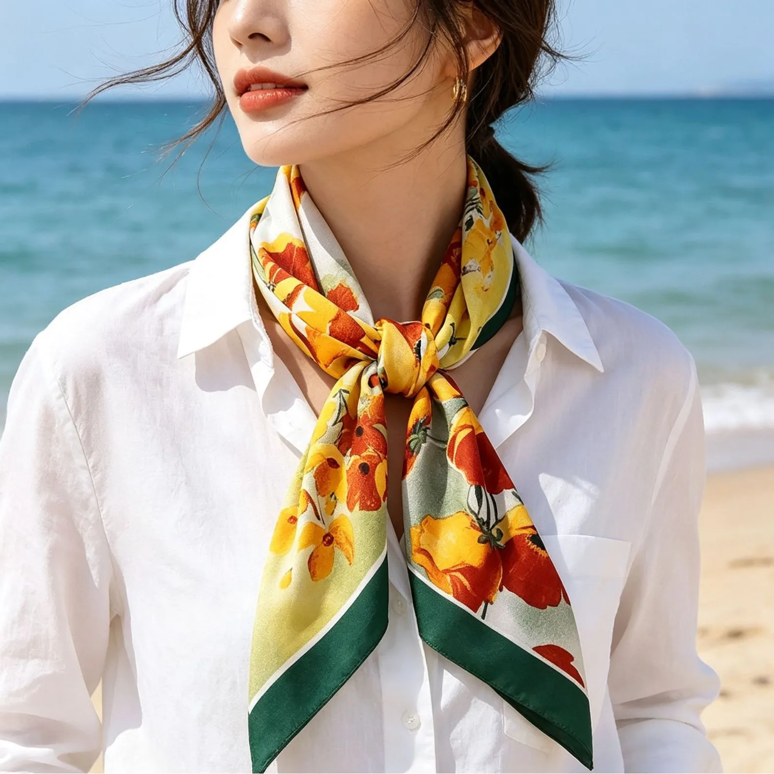 

Breathable Ice Sensation Scarf Mosquito Proof UV Blocking Cooling Towel For Spring Summer Heat Relief Sun Protection Daily Wear