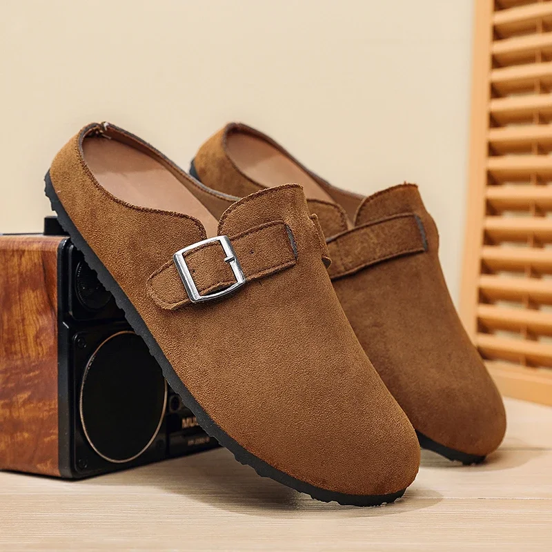 

Mens Shoes 2025 with Arch Support Unisex Classic Beach Birkenstok Men's Suede Sandals Retro Cork Clogs Men Mules Shoe