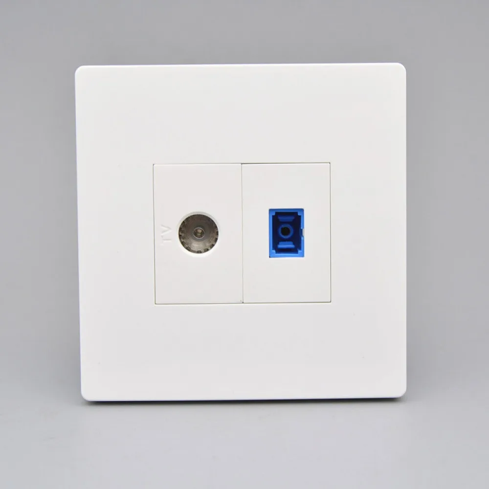 86 نوع لوحة جيجابت إيثرنت SC منفذ الألياف + لوحة منفذ التلفزيون لشبكة المنزل/المكتب ولوحة راحة إشارة التلفزيون #3