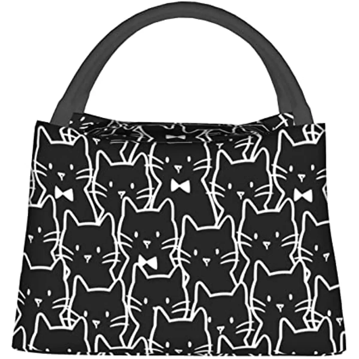 Lunch Bag for Women Men Insulated Lunch Box Line Cat Durable Cooler Tote Bag Organizer Lunch Holder for Kids Adult Office Picnic