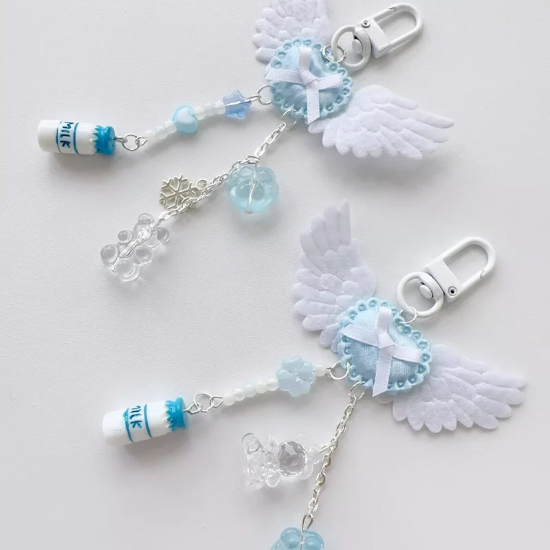 

keychain Bag Pendant Pill Angel Wings For Man Woman Gift