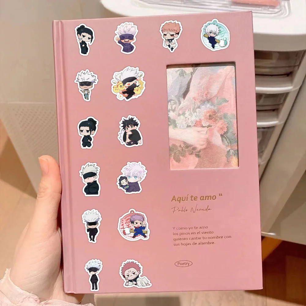 30/60/180 قطعة Jujutsu Kaisen أنيمي ملصقات لطيف Satoru Gojo Itadori Yuji القرطاسية الكرتون ملصق الهاتف المحمول مذكرات Kawaii