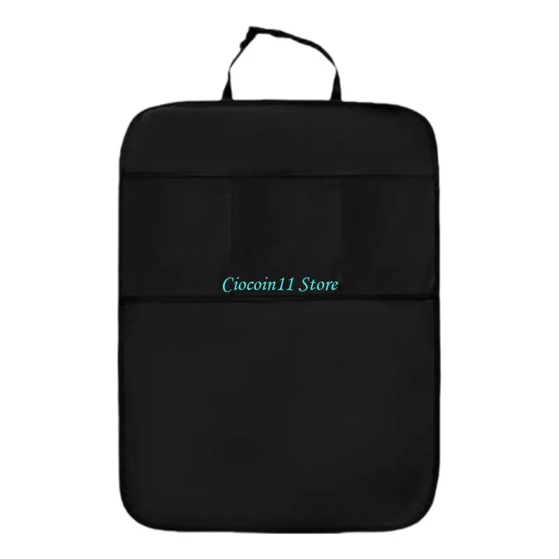Y1UB Back Covers with Pockets Water Resistant Kick Protector Mat Auto Accessory