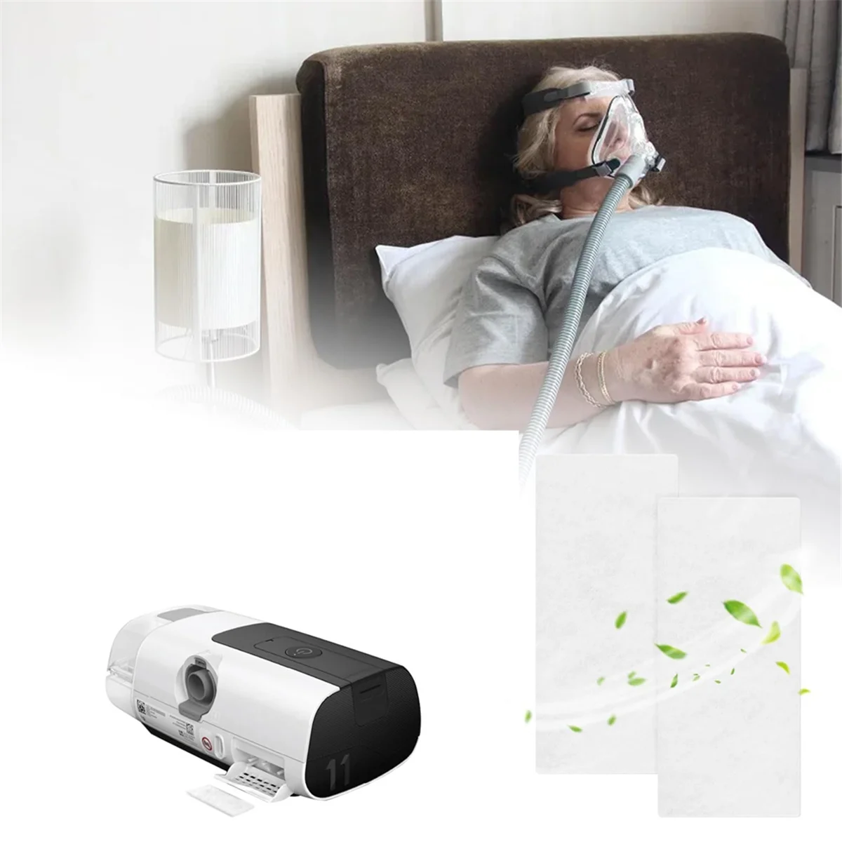AA98 50 sztuk wymiennych filtrów do serii Airsense 11 Supplies, ultra drobny filtr jednorazowego użytku do aparatu CPAP