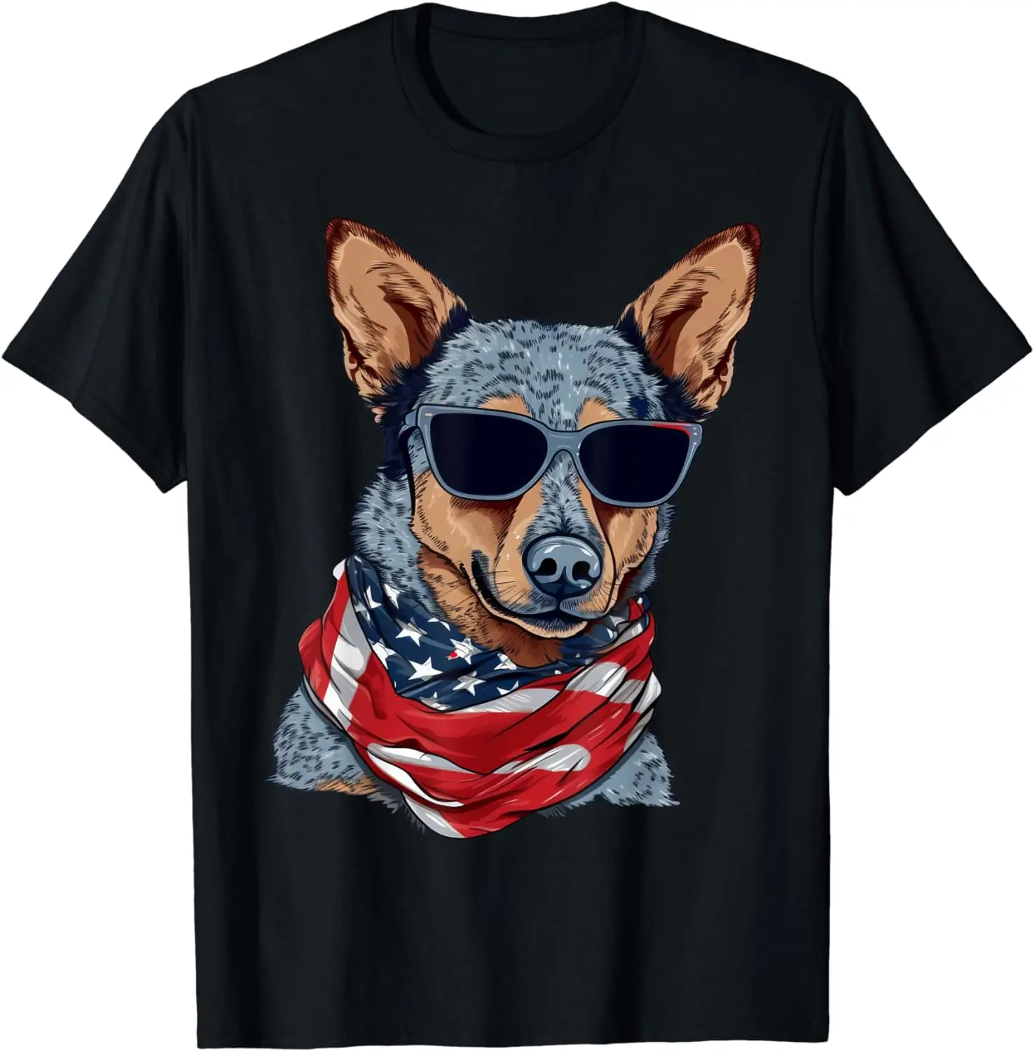 USA 4th Of July Australian Cattle Dog Patriotic Blue Heeler T-Shirt