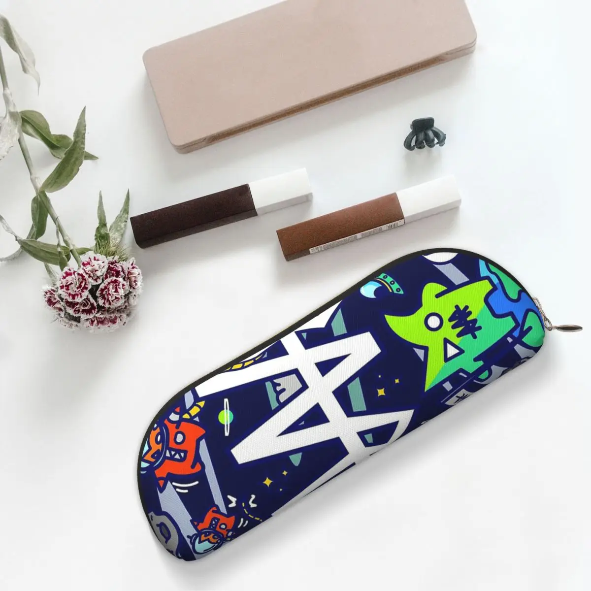 

Team RAR Space Monsters Pencil Case Pencil Pouch Storage Stationery Supplies Large Storage Pen Box Pencil Bag for Students