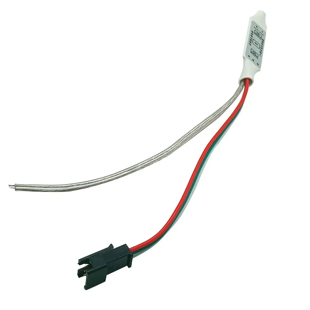 Controlador LED WS2812 de 5-24 V, 24 modos de encendido, apagado, reflujo, 13 funciones, velocidad de brillo ajustable