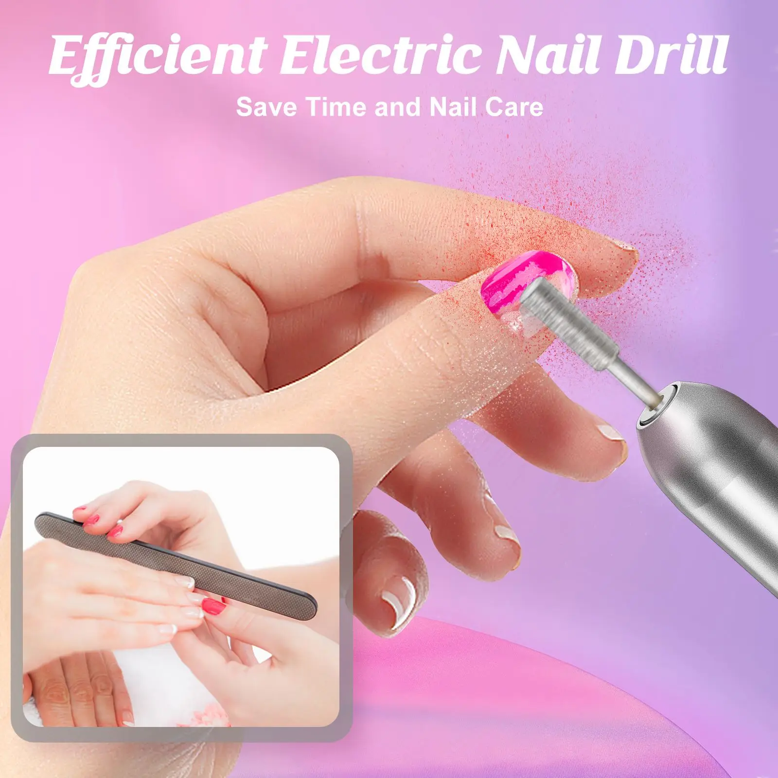 Professional Strong Electric Nail Polish Drill Machine Set Grinding Equipment Mill For Manicure Pedicure Nail Polishing Tools