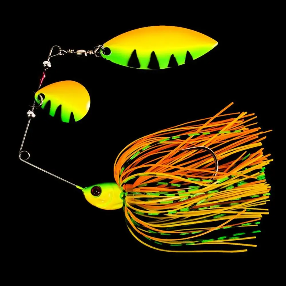 2024 bass pike walleye Beard fishing lure 15g 17g 18g Walleye Buzzbait Silicone Skirt Flap spinner bait Sea fishing