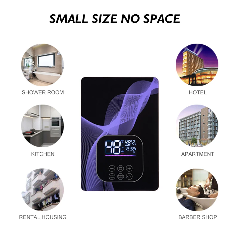 2025, nieuwe draagbare elektrische boiler met concurrerende prijs - tankloos op batterijen voor camper, buiten, garage, auto en badkamer