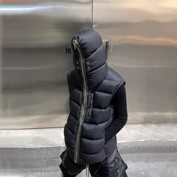 NIGO FHDX Dark Ro Style New Autumn Winter Coat Zip Hooded Down Jacket Waistcoat Wide Vest Thickened Men's Clothing #NGTOP11337