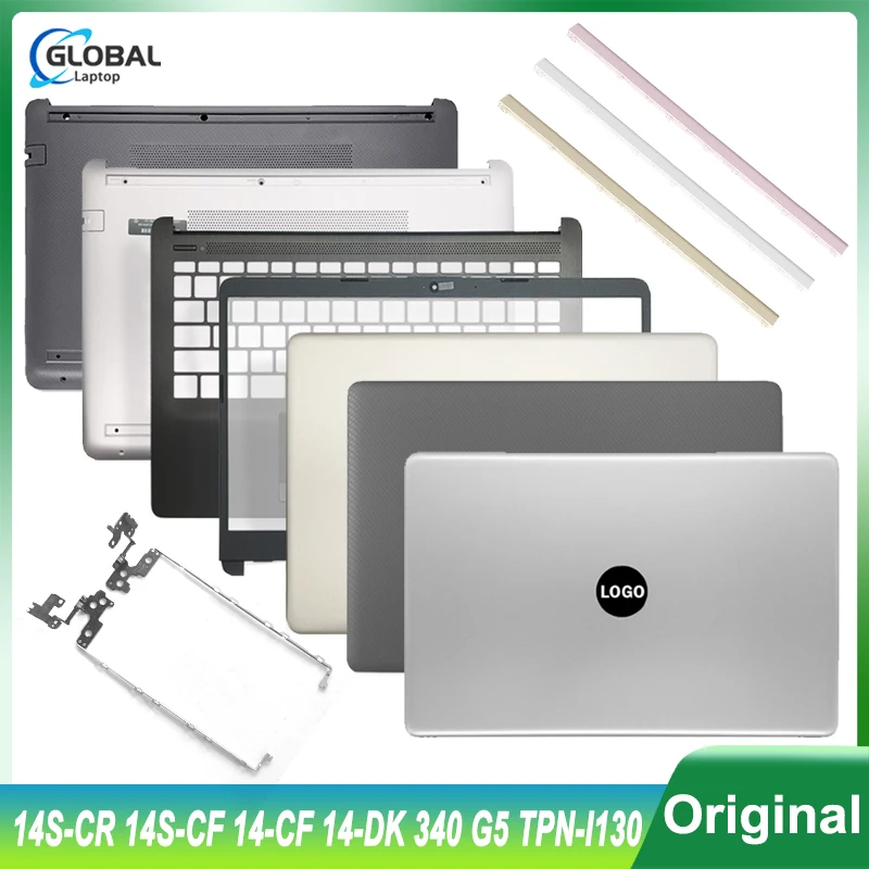 New Laptop Case for HP 14S-CR 14S-CF 14-CF 14-DK 340 G5 TPN-I130 I135 LCD Back Top Cover Front Bezel Hinges Palmrest Bottom Case