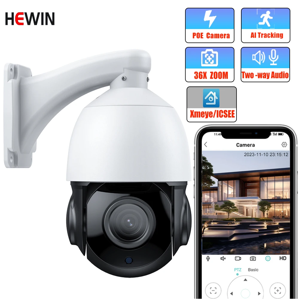 8MP 4K  Sony sensor 6MP  100m IR nightvision CCTV security POE camera speed dome 20X  Optical zoom  ptz ip camera