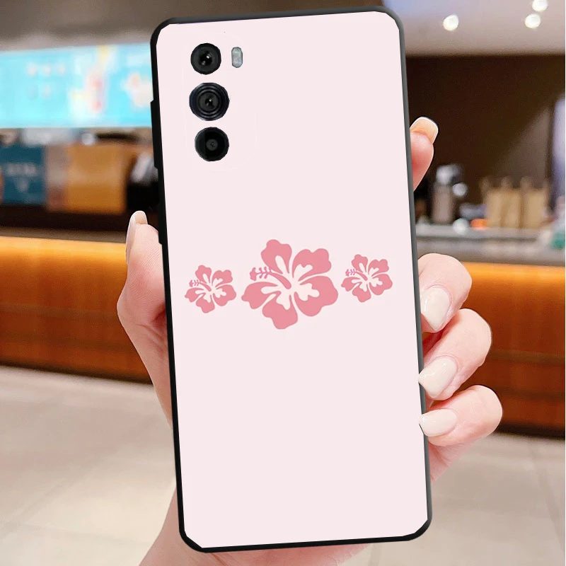 

Summer Pink Flower Funda Phone Case For Motorola Edge 50 40 Pro 60 50 40 30 Ultra Neo Fusion Moto G Play G Stylus G Power G
