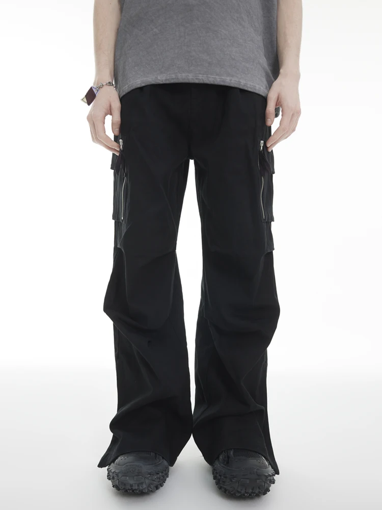 Men's Casual Pants Black Men's Pants Spring And Autumn Pants Trend Straight Pants Yamamoto Style Large Size Dark