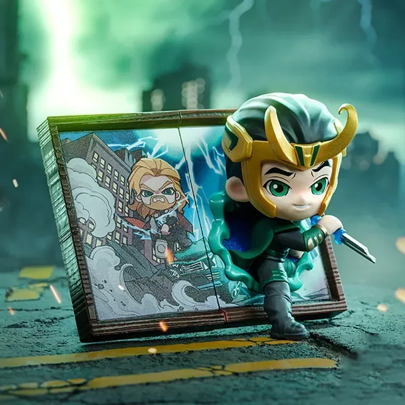 POP MART Marvel Bilderrahmen Serie Blind Box Erraten Tasche Desktop Dekoration Nette Modell Geschenk Mädchen Spielzeug Anime