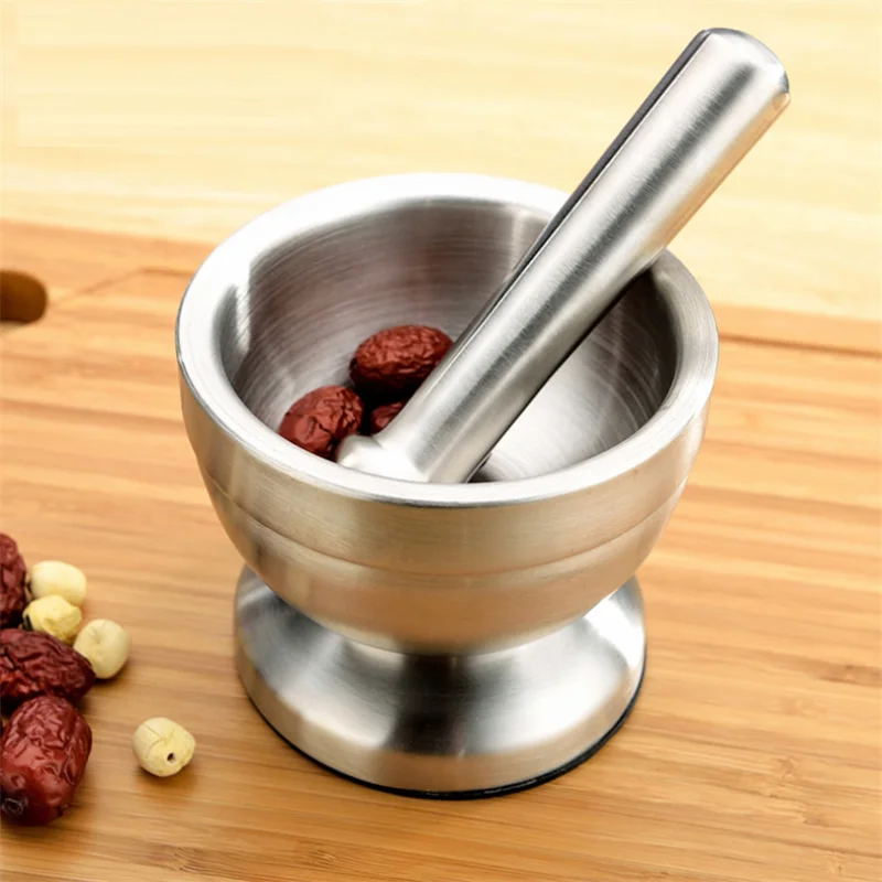 304 Stainless Steel Mortar and Pestle/Spice Grinder - for Kitchen, Guacamole,Herbs, Spices, Garlic,Cooking Medicine  Weed