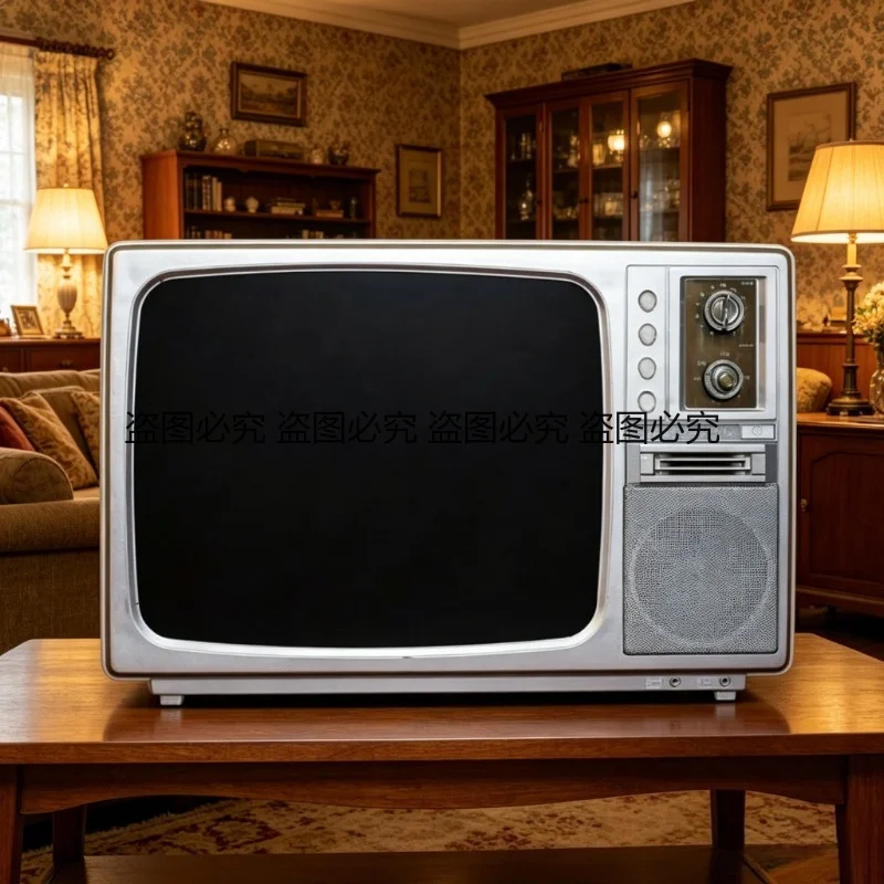 70s 80s Vintage Retro TV LCD Display USB Playback Black White Color Media Player
