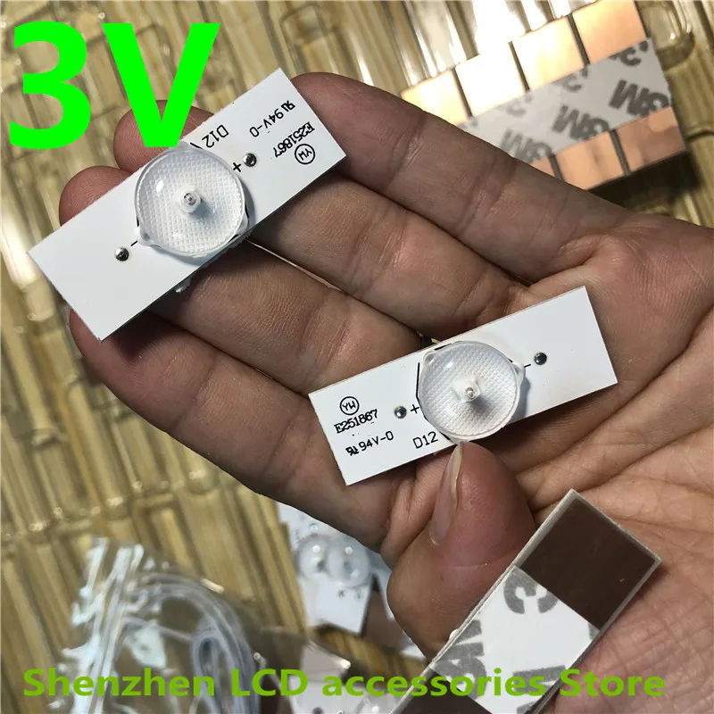 3V 6V LED Bulbs Diodes with Concave Lens for LED Backlight Strip Repair TV 100%NEW