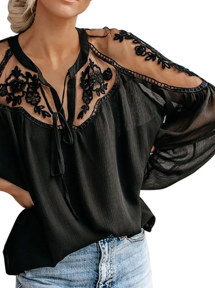 

Summer Sexy Lace Me Embroidery Patchwork Women's Casual irt Cleanfit Sle Synthetic Fabric ort Sve Thin Model