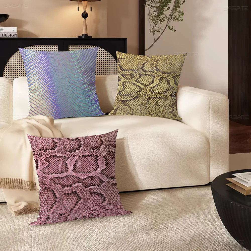 

Snake Skin Cushion Cover Inches Farmhouse Decor Home Throw Pillow Covers For Couch Decorations