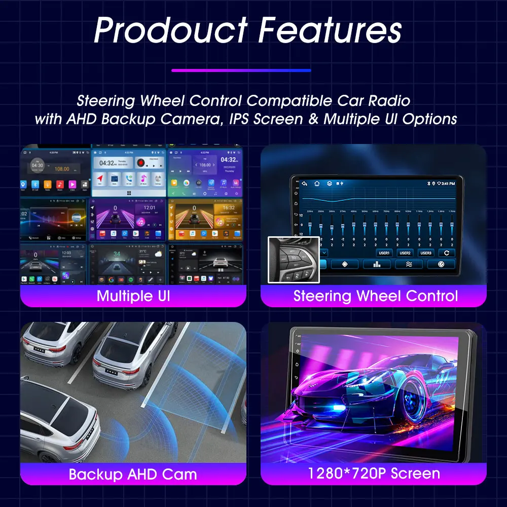 Wireless Carplay Android Auto Smart Head Unit for Toyota Tundra XK50 2013-2020 Car Intelligent Systems GPS Navi Stereo FM Player