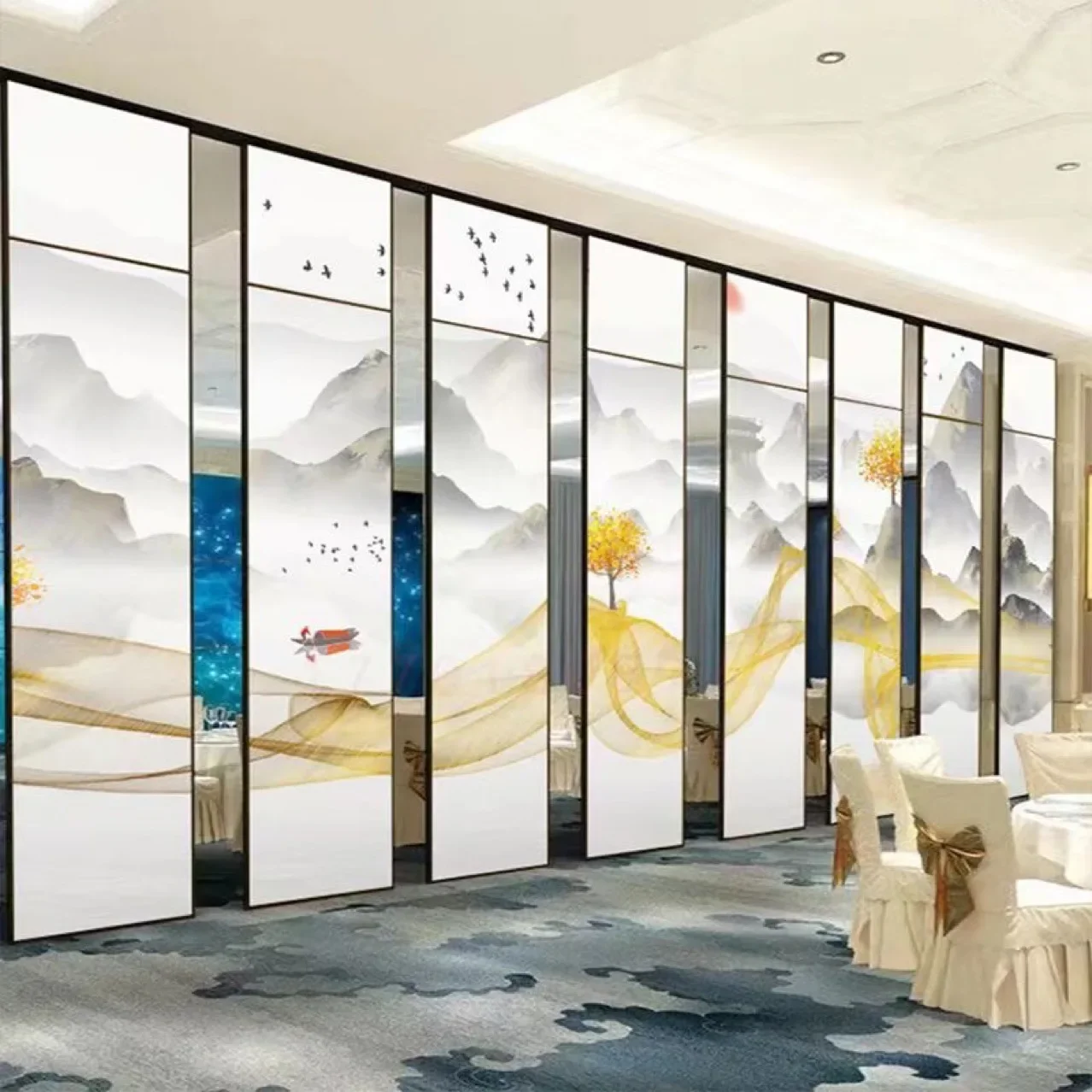 Hotel, mobile, partition wall, office, classroom, screen, room