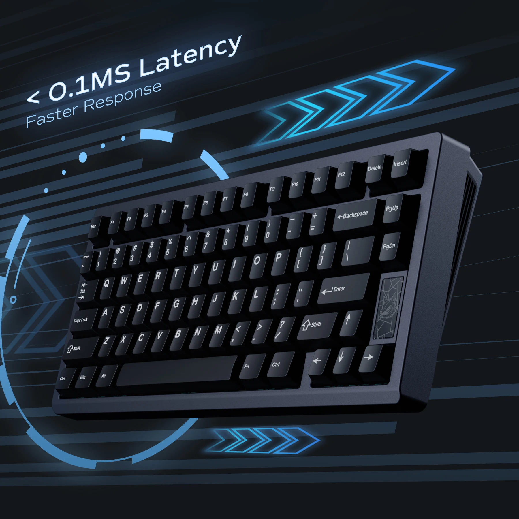 Chilkey Slice75 HE Gaming-Tastatur: 75 % Aluminium Rapid Trigger Hall-Effekt-Tastatur mit WS Flux Magnetschalter