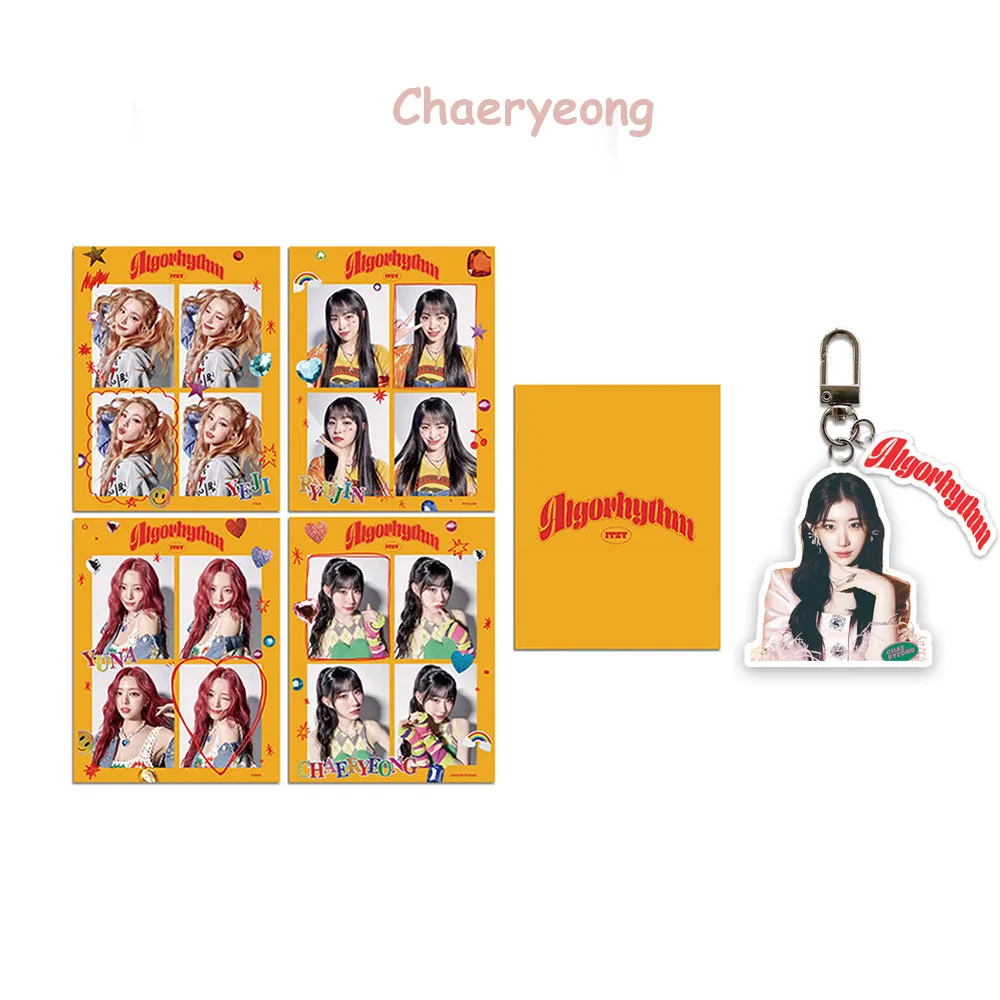 5 Pçs/set KPOP ITZY Algoritmo Álbum Photocards Chaveiro YEJI RYUJIN YUNA CHAERYEONG Membro Chaveiro Cartão Postal Fãs Coleção Presente