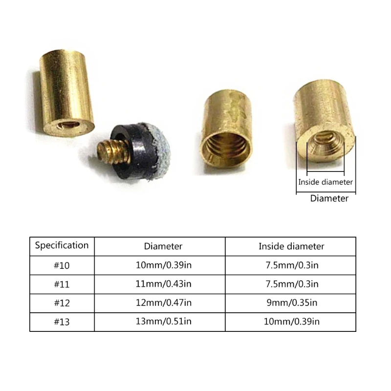 10 قطع البلياردو جديلة نصائح استبدال السنوكر جديلة نصائح مع جديلة عصا الحلقات البلياردو تلميح سهلة التركيب