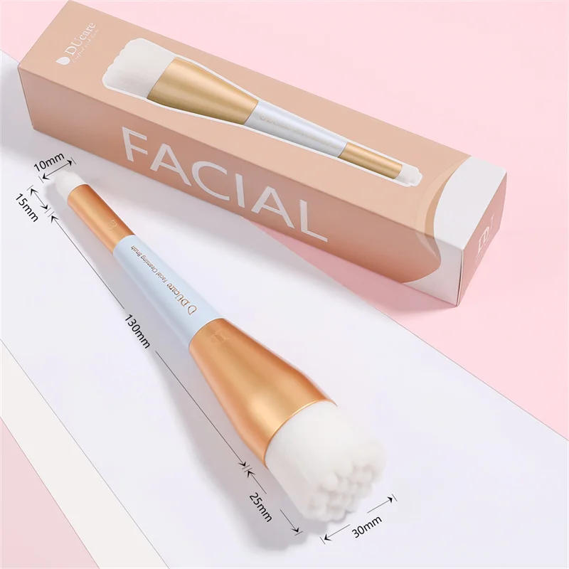 DUcare Professional Face Cleansing Brush Soft Bristles Facial Cleanser Blackhead Removing Exfoliating Dual Head Deep Cleansing