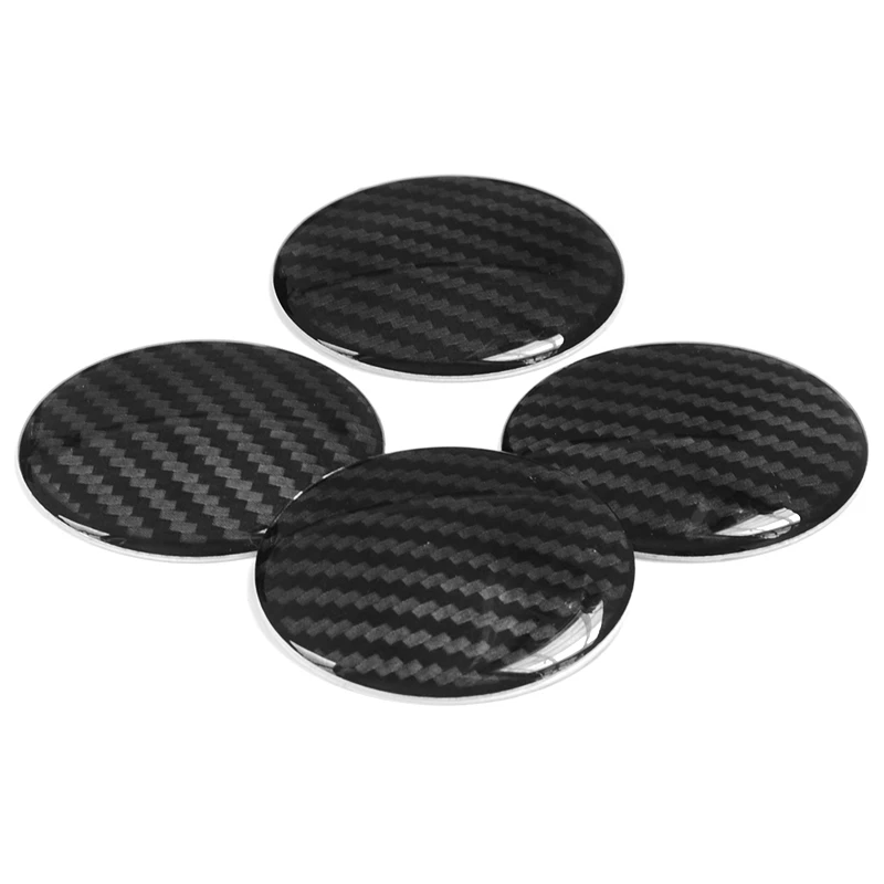 4Pcs/Lot 56mm Carbon Fiber Glue Resin + Aluminum Car Wheel Center Hub Caps Logo Sticker for Rim Hubcap Car Styling Accessories