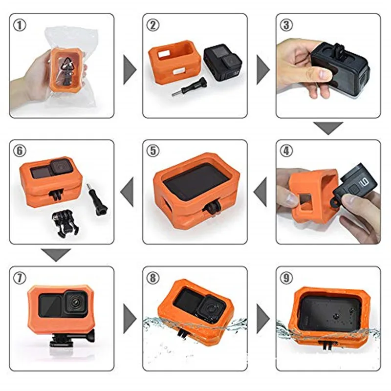 Floaty Case for GoPro Hero 12 11 10 / Hero 9 Float Housing Case Cover for Camera Anti-Sink Floating For Gopro 11 Accessory