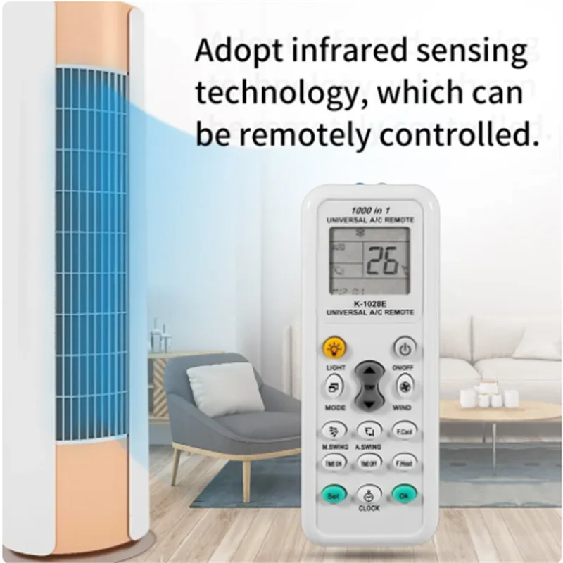 1000 in 1 Universal Remote Control Wireless Remote Control K 1028E AC Digital LCD Power Consumption Air Conditioner Controller