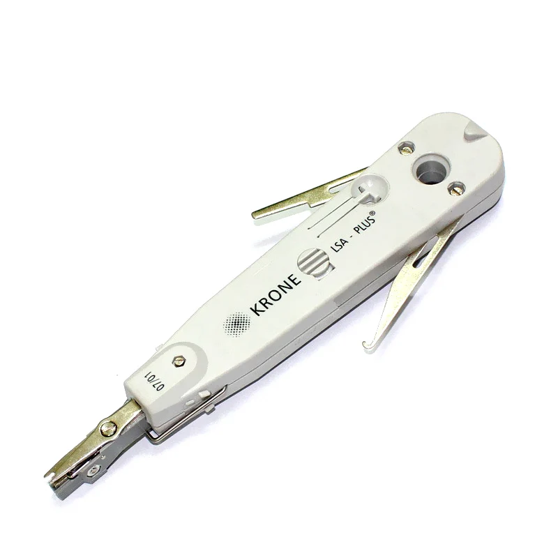 Narzędzie do zaciskania kabli Krone LSA Punch Down, obcinak do przewodów 110, złącze RJ45 Keystone Jack, szczypce do zaciskania telekomunikacyjnych kabli, kabel sieciowy, moduł telefoniczny, panel krosowniczy.