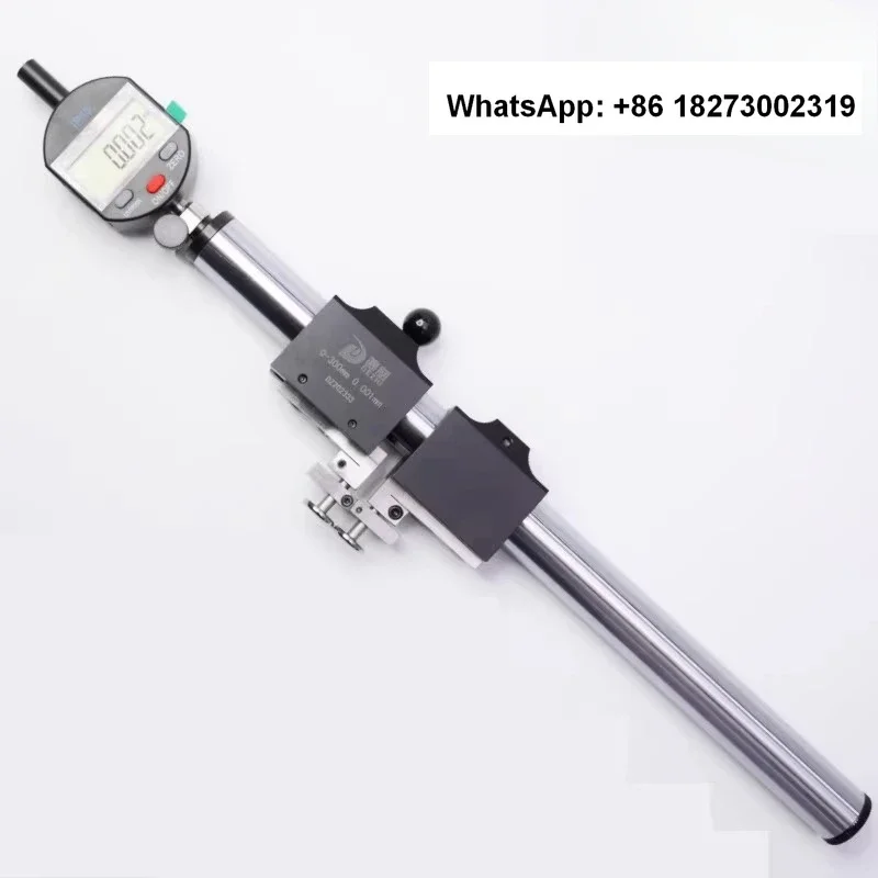 Universal comparative measuring instrument for measuring the pitch diameter of shallow hole shallow table thread gear tool