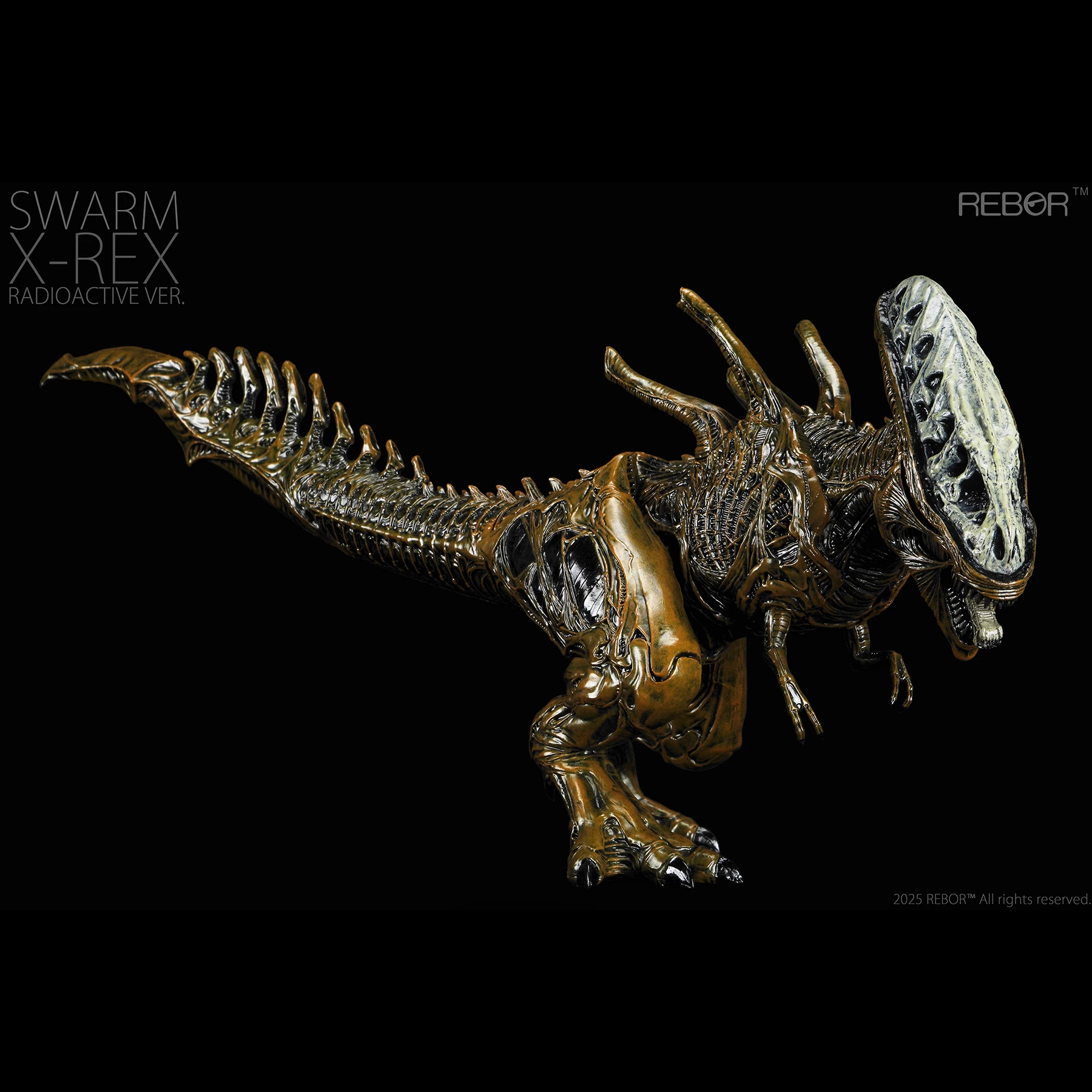 REBOR 1:35 مقياس سوارم X-Rex المشعة البديل Tyrannosaurus ريكس نموذج الحيوان الشكل جمع المشهد ديكور هدية عيد ميلاد اللعب