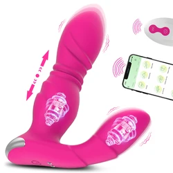 Wireless Sexy Wearable Vibrators with Remote & App Panties Thrusting Stimulator Sex Toys for Women 9 Speed Vibration Adult Goods